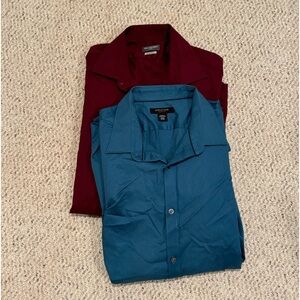 Set of 2 Men’s Formal Button Down Dress Shirts